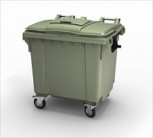 Мусорный бак 1100 литров зеленый в Рязани выбрать из каталога ПластикПроф