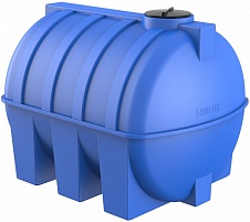 Пластиковая горизонтальная усиленная емкость G 5000 л на 5 кубов предназначена для хранения питьевой и технической воды, пищевых продуктов, агрессивных веществ, дизельного топлива и др. с плотностью до 1 г/см<sup>3</sup>. Под заказ изготовим емкости под плотность до 1,5 г/см<sup>3</sup> с утолщенными стенками.