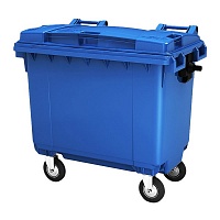 Мусорный бак 1100 литров синий в Рязани выбрать из каталога ПластикПроф