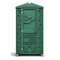 Туалетная кабина для стройки Эконом с азиатским баком купить в Рязани