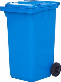 Мусорный бак синий 360 литров в Рязани выбрать из каталога ПластикПроф